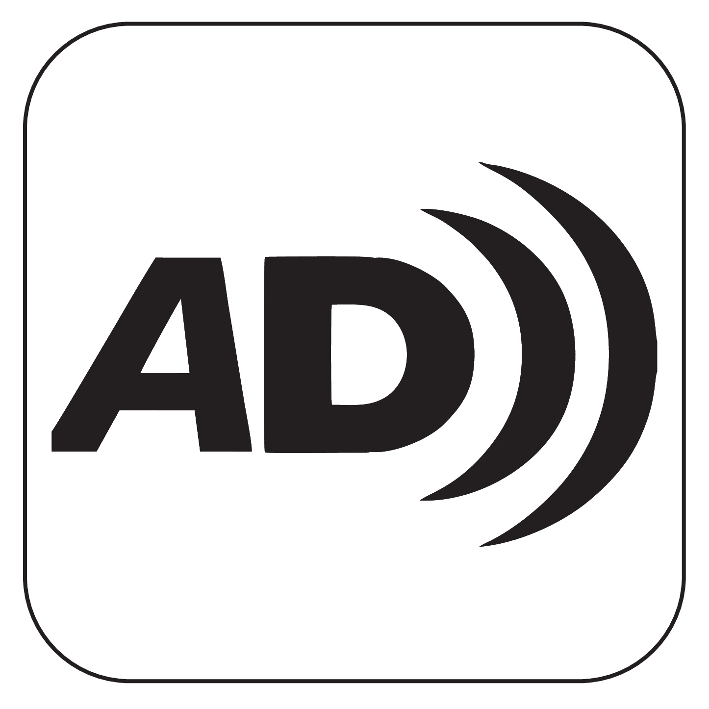 símbolo de acessibilidade audiodescrição